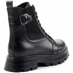 Resim Siyah Hakiki Deri Kadın Bot & Bootie K02180034003 Siyah 