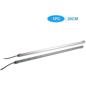 Resim Hombey 12v Dc 5630 Led Işık Şeridi - 20cm 15led - Tam Alüminyum Gövde + Pc Kapak - Beyaz Işık - 1 Adet 