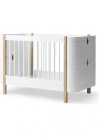 Resim Oliver Wood Mini+ Beşik 74X126 cm (White Oak) 