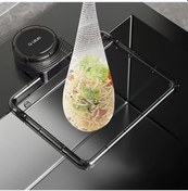 Resim Globalbloom Pratik Lavabo Filtre Rafı, Delme Gerektirmeyen Emme Başlıklı 100 Adet Süzgeç Ağı 