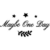 Resim Genel Markalar Maybe One Day Yıldızlı Sticker Oto Motor Laptop Duvar Folyo Sticker 30x15 cm 