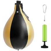 Resim Boks Hız Topu Pu Deri Mma Muay Thai Eğitim Çarpıcı Siyah Altın 