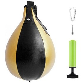 Resim Boks Hız Topu Pu Deri Mma Muay Thai Eğitim Çarpıcı Siyah Altın 