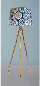 Resim TEKAY AYDINLATMA Ahşap 3 Ayak Lambader çok renkli 