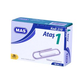 Resim MAS 210 Ataş 23 mm No:1 100 Adet - Metalik Gri 