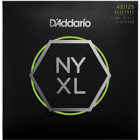 Resim D'addario Bass Nyxl Long 5 Telli Bas Gitar Teli (45-125) 