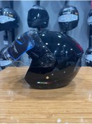 Resim RSV Güneş Vizörlü Açık Kask (PARLAK SİYAH) 