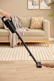 Resim HOMEND Dustrider 1265H 2 in 1 Kablolu Toz Torbasız Dikey Süpürge Siyah 