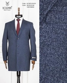 Resim Uzun Ceket - 3 Düğmeli, Yan Cep Detaylı, Klasik Kesim Erkek Ceket 
