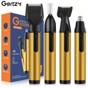 Resim 4'ü 1 arada USB Şarj Güzellik Seti: Ağrısız Burun Tüyü, Kulak Tüyü ve Vücut Tüyü Kesici - Kompakt, Taşınabilir ve Temizlemesi Kolay - İdeal Tatil Hediyesi, Güzellik Seti, Babalar Günü Hediyesi 