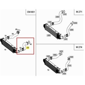 Resim Ucpa 10h128118 Turbosarj Hortumu Sol W204 08 14 S204 11 14 C218 11 17 W212 09 16 S212 09 16 