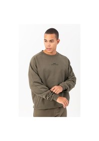 Resim Maraton Sportswear Oversize Erkek Bisiklet Yaka Uzun Kol Basic Açık Haki Sweatshirt 21822-açık Haki Açık Haki 
