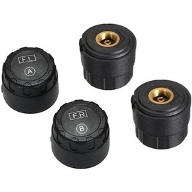 Resim Kkmoon Tpms Kablosuz Gerçek Zamanlı Lastik Basıncı İzleme Sistemi Güneş Enerjisi İle Sesli Uyarı Lcd Ekran 4 Dış Sensör Alarm Fonksiyonu 