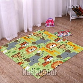 Resim Oyun Yaşam Alanı Halıları Çocuk Odası Oturma Odası Oyun Matı Kaymaz Tabanlı Çocuk Oyun Halısı Turuncu (80 x 200 cm) 