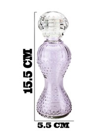 Resim Tahtakaletoptanci Şişe Cam Saray Kapaklı Nokta Desenli Vazo 100 Cc (10 Adet) 