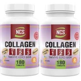 Resim Kollajen 1000 Mg Tip 1-2-3 Vitamin C - E 180 Tablet 2 Kutu 