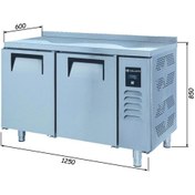 Resim Galleyz Tezgah Tip Slim Buzdolabı - 2 Kapılı - 125x60x85 Cm 