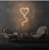 Resim Twins Led Kalpli Balon Şekilli Neon Tabela Amber Model:model:28743366 Amber 