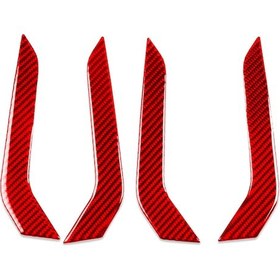 Resim Volkswagen Sagitar 2019-2023 İçin 4 Adet / Set Soldan Direksiyonlu Kapı Kolçak Dekoratif Çıkartmalar Kırmızı 1 Adet 