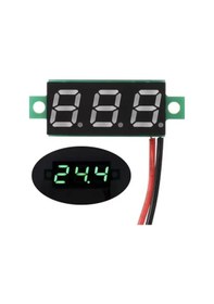 Resim 0.28 inç 3.5-30V 2 Kablolu DC Yeşil Voltmetre 