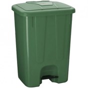 Resim Omnipazar SY-4260 Yeşil Köşeli Pedallı Çöp Kovası 65 litre 08719 