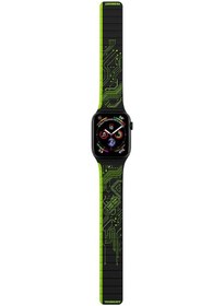 Resim Watch 38mm Uyumlu Kordon Youngkit Technology Magnetik Tak Çıkar Silikon Strap Kayış Yeşil 