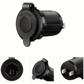 Resim 12V Araba Takı Cihazı Tekne Motosiklet Güç Adaptörü Cihazları Güç Takı Çıkışı Takı Aksesuarları, Mat Bitiş, Erkek-Erkek Bağlantı, Oda Elektriksel/Sert Kablolama, İşletme Gerilim ≤36V, Pil Gerektirmez, Motosiklet Güç Adaptörü 