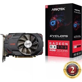 Resim arktek Rx550 4gb Gddr5 128bıt (vga-dvı-hdmı) Tek Fan Ekran Kartı 