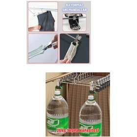 Resim Etek Pantolon Askısı 40 Cm Paslanmaz Metal Mandallı Gardırop Askısı 100 Adet Diğer 