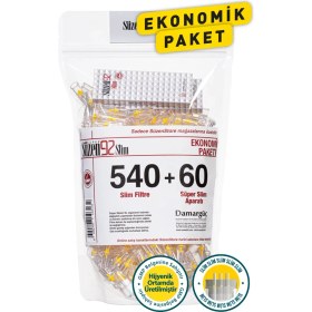 Resim Süzen92 540 Slim Sigara Filtresi Ağızlık + 60 Ultra Slim Adaptör Ekonomik Paket + 1 Adet 10’lu Taşıma Kutusu Hediye 