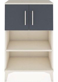 Resim Arges Komodin 2 Raflı 2 Kapaklı 60x30x96 Aytaşı-antrasit Aytaşı 