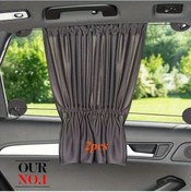 Resim Xuweiwei Black 2 Adet Çift Sıra Emişli Araç Güneşlik Perde Seti Yan Cam Gizlilik Uv Koruma 