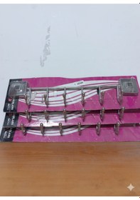 Resim Delu-x 6'lı Banyo Lavabo Askısı 3'lü Paket Gri 