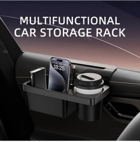 Resim Chuangyinshop Siyah Ayarlanabilir Çok Amaçlı Araç Koltuğu Organizer Saklama Askılığı Hafif 