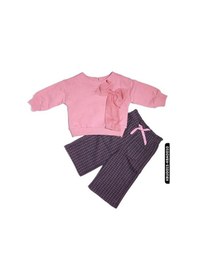Resim Xo Kids Kız Bebek Kareli Örme Pantolon 6-24 Ay 20525 Gri 