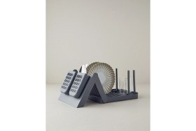 Resim Feyza Design 47X23 cm Portrait Plastik Bulaşıklık, Antrasit Gri 