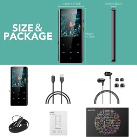 Resim 32GB Bluetooth 5.0 MP3 Çalar, 2.4" Ekranlı, HiFi Sesli, FM Radyo ve Uzun Pil Ömürlü 