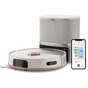 Resim Philips Homerun 5000 Serisi Xu5100/20 Beyaz Çöp İstasyonlu Akıllı Robot Süpürge Beyaz 