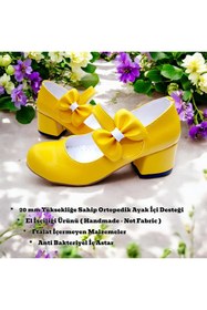 Resim BEEBRON Ortopedik Topuklu Abiye Kız Çocuk Ayakkabı Soft Series Abiayk2401 Sarı 