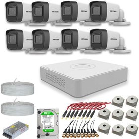 Resim Hikvision 2mp 8 kameralı Dış ortam AHD HD-TVI Full Kamera Seti 1TB Disk 