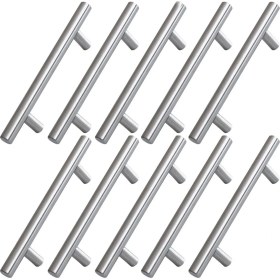 Resim Braventa Collection 10 Adet Pürüzsüz Inox Metal Kulp 96 mm Mobilya Mutfak Çekmece Dolap Dolabı Kulbu Kulpu Kulpları 