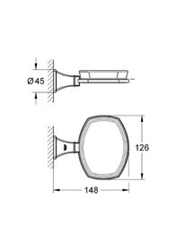 Resim Grohe Grandera Seramik Sabunluk Ve Tutacağı Banyo Aksesuarı - 40628000 Gri 