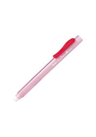 Resim Pentel Sürgülü Kalem Silgi Şeffaf Gövdeli Kırmızı Ze11T-B 