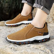 Resim Erkek Rahat Spor Ayakkabılar, Nefes Alabilen Hafif Slip-On Sneakerlar, Tüm Sezon Açık Hava Yürüyüş ve Günlük Giyim, Düz Renk, Kumaş Üst ve Tabanlık, Kauçuk Taban, Alçak Top - Erkekler ve Kadınlar için Mükemmel 