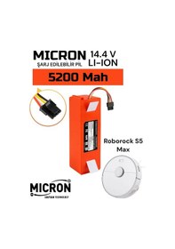 Resim Roborock S5 ,s5 Max Uyumlu 14.4v 5200 Mah Robot Süpürge Bataryası 