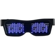 Resim Smart Led Glasses Mavi Led Işıklı Parti Gözlüğü Kablosuz Uygulama 