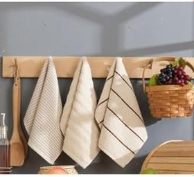 Resim Mira Home 6 lı El Yüz Mutfak Havlusu Seti Sophia 30 X 50 Cm (Bej) 