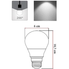 Resim Panasonic 8,5w 63w Led Ampul 6500k - Beyaz Işık 6 Adet Tasarruflu Lamba 