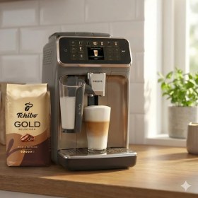 Resim Philips EP5544 5500 Serisi Lattego Tam Otomatik Kahve Makinesi - 20 Çeşit Sıcak & Soğuk+Tchibo Kahve Çekirdeği 