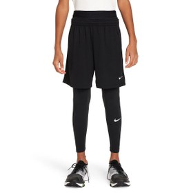 Resim Nike Pro Dri-Fit 24 Çocuk Siyah Günlük Stil Tayt FJ6821-010 